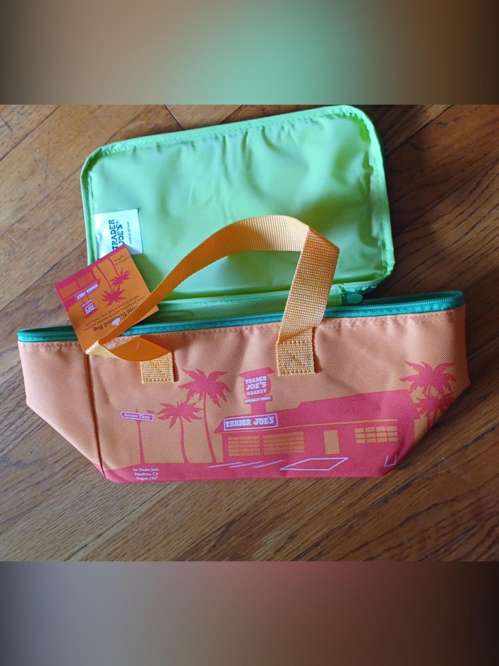 New Trader Joe's striped insulated mini bag